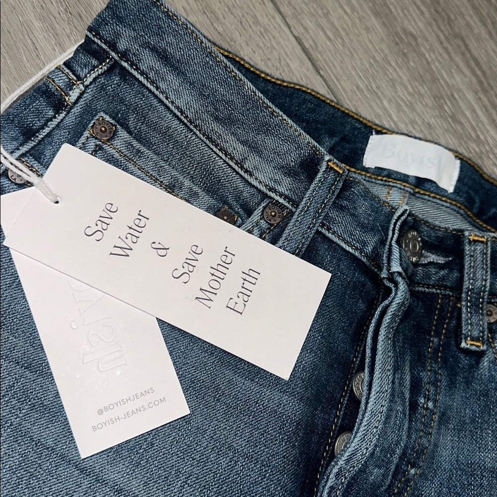 NWT Anthropologie Boyish Blake Mid Rise Cropped Skinny Jeans size 26 - Picture 9 of 14